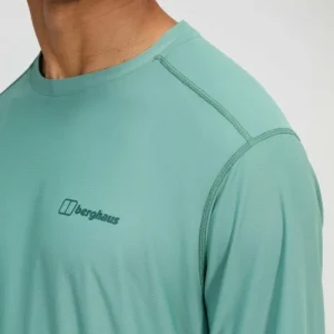 Men's 24/7 Crew Long Sleeve Tech Tee - Green^Berghaus Discount