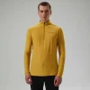 Men's 24/7 Half Zip Long Sleeve Tech Tee - Yellow^Berghaus Outlet