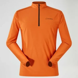 Men's 24/7 Half Zip Long Sleeve Tech Tee - Orange^Berghaus Shop