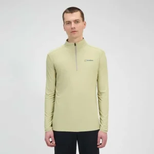 Men's 24/7 Half Zip Long Sleeve Tech Tee - Natural^Berghaus Flash Sale