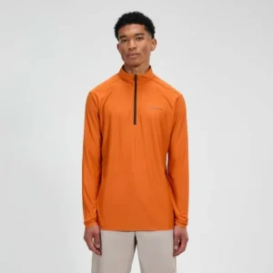 Men's 24/7 Half Zip Long Sleeve Tech Tee - Orange^Berghaus Shop