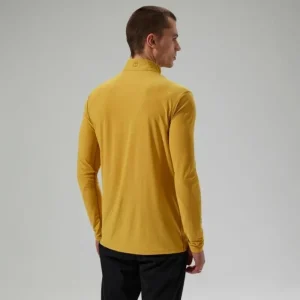 Men's 24/7 Half Zip Long Sleeve Tech Tee - Yellow^Berghaus Outlet