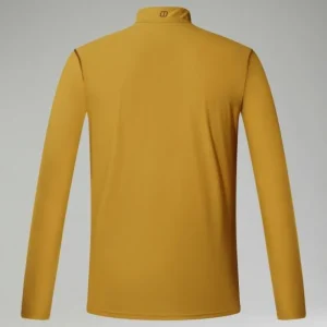 Men's 24/7 Half Zip Long Sleeve Tech Tee - Yellow^Berghaus Outlet