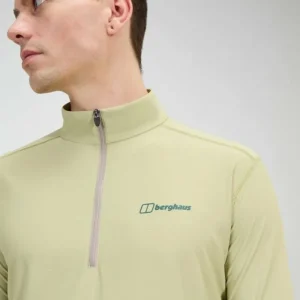 Men's 24/7 Half Zip Long Sleeve Tech Tee - Natural^Berghaus Flash Sale