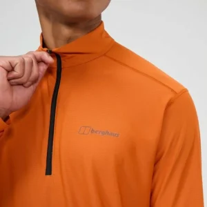 Men's 24/7 Half Zip Long Sleeve Tech Tee - Orange^Berghaus Shop