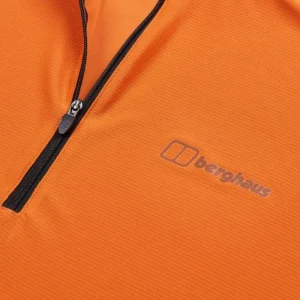 Men's 24/7 Half Zip Long Sleeve Tech Tee - Orange^Berghaus Shop