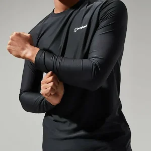 Men's 24/7 Tech Tee Long Sleeve Crew - Black^Berghaus New