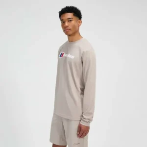 Men's Big Logo Long Sleeve Tee - Grey^Berghaus Sale