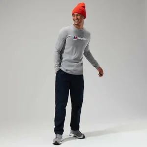 Men's Big Logo Long Sleeve Tee Dark Grey^Berghaus Discount