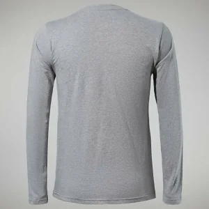 Men's Big Logo Long Sleeve Tee Dark Grey^Berghaus Discount