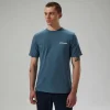 Men's Cheviot Box Logo Short Sleeve T-Shirt - Blue^Berghaus Hot