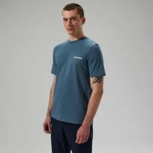 Men's Cheviot Box Logo Short Sleeve T-Shirt - Blue^Berghaus Hot