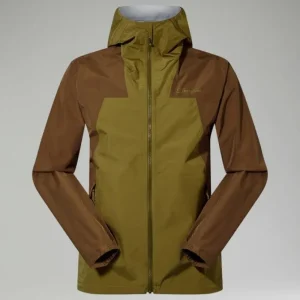 Men's Deluge Pro 3.0 Waterproof Jacket - Green/Brown^Berghaus Sale