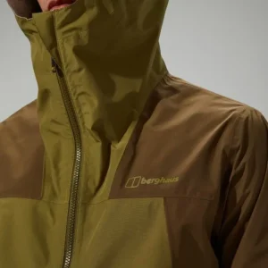 Men's Deluge Pro 3.0 Waterproof Jacket - Green/Brown^Berghaus Sale