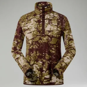 Men's Felltop Snap Fleece Pullover - Grey/Brown^Berghaus Best