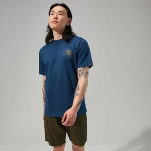 Mens Hike Beans Short Sleeve Tee - Dark Blue^Berghaus Outlet