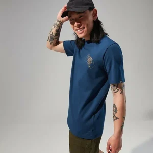 Mens Hike Beans Short Sleeve Tee - Dark Blue^Berghaus Outlet