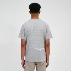 Men's Mountain Checklist Short Sleeve Tee - Grey^Berghaus Discount