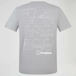 Men's Mountain Checklist Short Sleeve Tee - Grey^Berghaus Discount