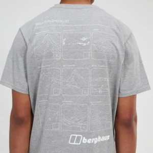 Men's Mountain Checklist Short Sleeve Tee - Grey^Berghaus Discount