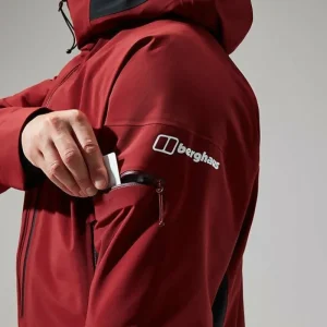 Men's MTN Arete Descend GTX Jacket - Dark Red/Black^Berghaus Clearance