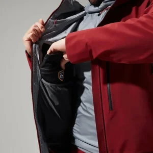 Men's MTN Arete Descend GTX Jacket - Dark Red/Black^Berghaus Clearance