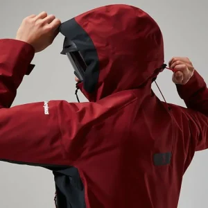 Men's MTN Arete Descend GTX Jacket - Dark Red/Black^Berghaus Clearance