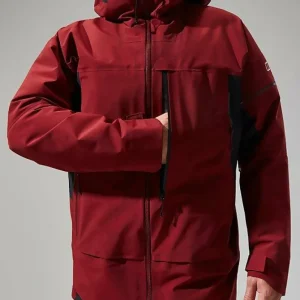 Men's MTN Arete Descend GTX Jacket - Dark Red/Black^Berghaus Clearance