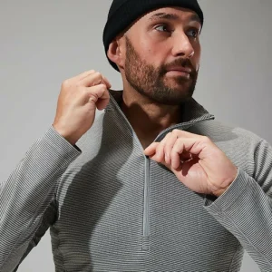 Men's MTN Guide Long Sleeve Half Zip - Grey/Black^Berghaus Cheap