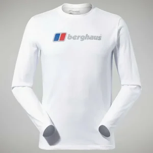 Men's Organic Big Logo Long Sleeve Tee White^Berghaus Best