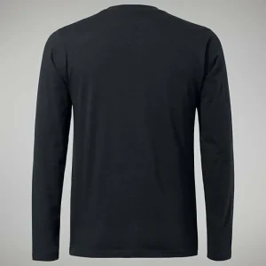 Men's Organic Big Logo Long Sleeve Tee Black^Berghaus Online