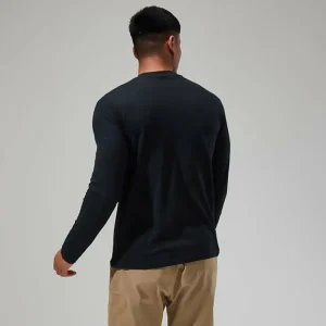 Men's Organic Big Logo Long Sleeve Tee Black^Berghaus Online