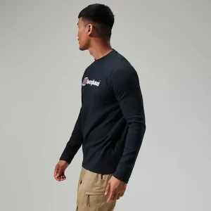 Men's Organic Big Logo Long Sleeve Tee Black^Berghaus Online