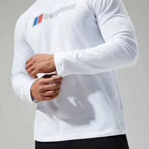 Men's Organic Big Logo Long Sleeve Tee White^Berghaus Best