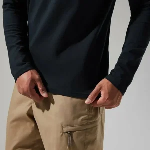 Men's Organic Big Logo Long Sleeve Tee Black^Berghaus Online