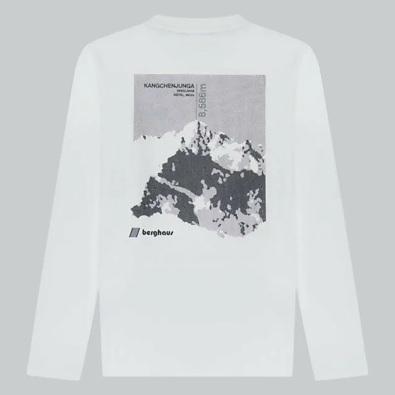 unisex_kanchenjunga_stati_2.webp Unisex Kanchenjunga Static Long Sleeve T-Shirts - White^Berghaus Hot