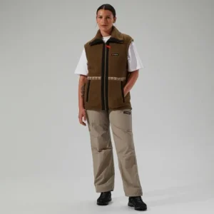 Unisex Rhynie Aztec Fleece Gilet - Brown/Black^Berghaus Clearance