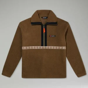 Unisex Rhynie Aztec Half Zip Fleece - Brown/Black^Berghaus Cheap