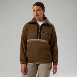 Unisex Rhynie Aztec Half Zip Fleece - Brown/Black^Berghaus Cheap