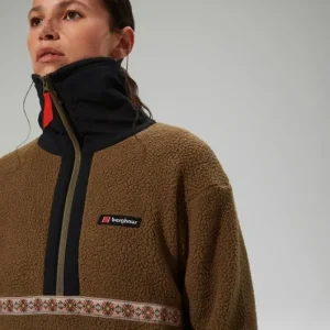 Unisex Rhynie Aztec Half Zip Fleece - Brown/Black^Berghaus Cheap