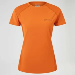 Women's 24/7 Crew Short Sleeve Tech Tee - Orange^Berghaus Cheap