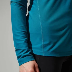 Women's 24/7 Half Zip Long Sleeve Tech Tee - Turquoise^Berghaus New