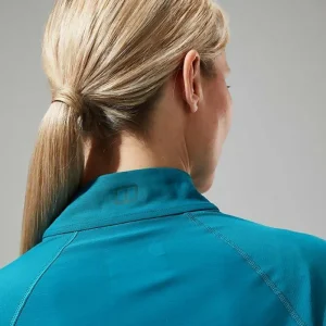 Women's 24/7 Half Zip Long Sleeve Tech Tee - Turquoise^Berghaus New