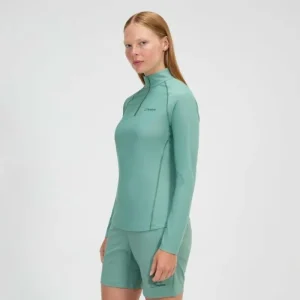 Women's 24/7 Half Zip Long Sleeve Tech Tee - Green^Berghaus New