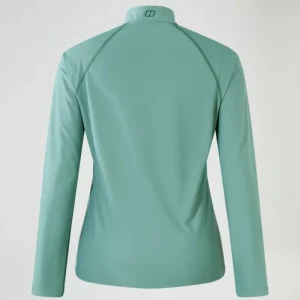 Women's 24/7 Half Zip Long Sleeve Tech Tee - Green^Berghaus New
