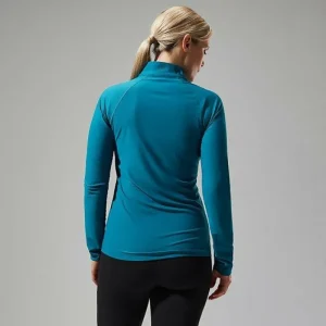 Women's 24/7 Half Zip Long Sleeve Tech Tee - Turquoise^Berghaus New