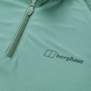 Women's 24/7 Half Zip Long Sleeve Tech Tee - Green^Berghaus New
