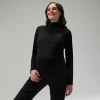 Women's 24/7 Half Zip Maternity Long Sleeve Tech Tee Black^Berghaus Fashion