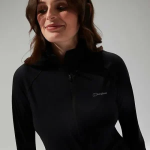 Women's 24/7 Half Zip Maternity Long Sleeve Tech Tee Black^Berghaus Fashion