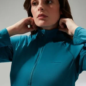 Women's 24/7 Half Zip Maternity Long Sleeve Tech Tee - Turquoise^Berghaus Discount